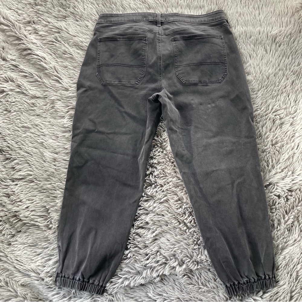 NYDJ- 14W- Charcoal Denim Cropped Pant Jean Zipper Leg - Picture 8 of 11